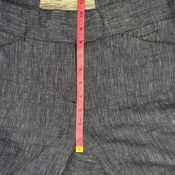 100% Linen Y2K Neutral Grey Woven Wide Leg Career Dress Pants Womens Sz 6 - Picture 4 of 8